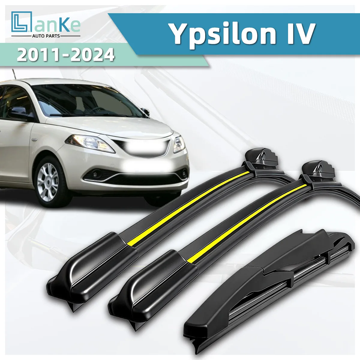 

Suitable For Lancia Ypsilon IV(2011-2024)Automotive Wipers Natural Rubber Stable Durable Front Windshield Bi-Directional Wipers