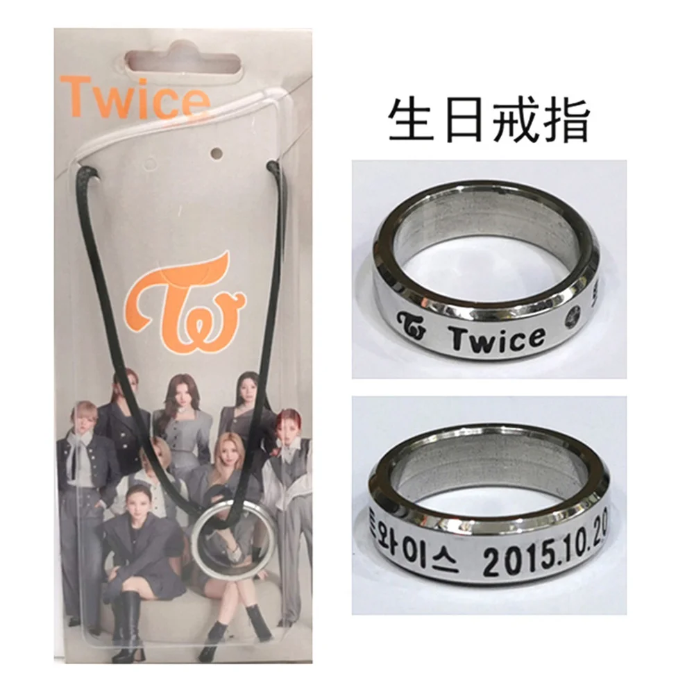 KPOP (G)I-DLE IVE NMIXX Ring STAYC Stainless Steel Ring Necklace LOONA Lettering Do Not Fade Ring Jewelry ITZY Fans Gifts