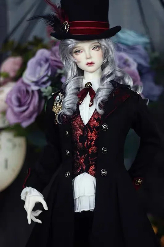 Doll clothes 1/3 1/4 BJD clothing, male uncle size clothes, european style retro hat skirt coat pant set with free shipping