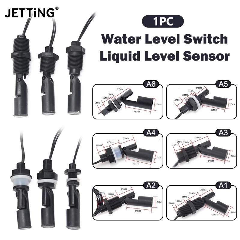 

1Pc 12V-110V Water Level Switch Liquid Level Sensor PP Plastic Ball Float Switch Water Level Switch