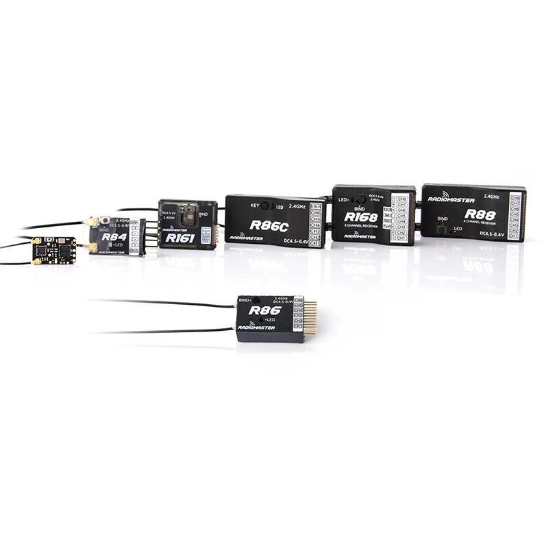 New RadioMaster R81 R84 R86 R86C R88 R161 R168 2.4GHz Over 1KM SBUS Nano Receiver Compatible FrSky D8 TX16S Support Return RSSI