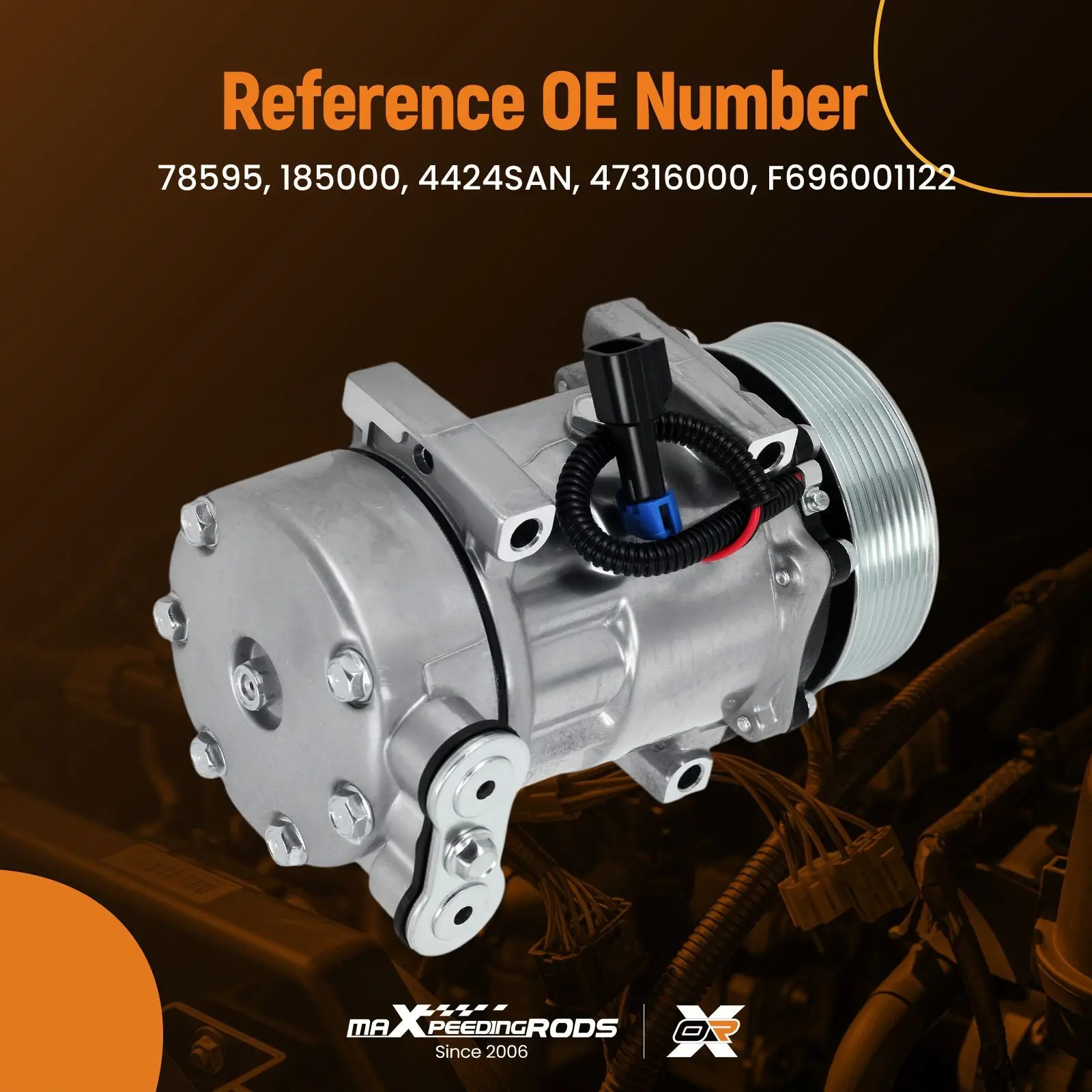 AC A/C Air Conditioning Compressor for Kenworth K100/K100E/K130/K150 1981-1993 4424SAN 47316000