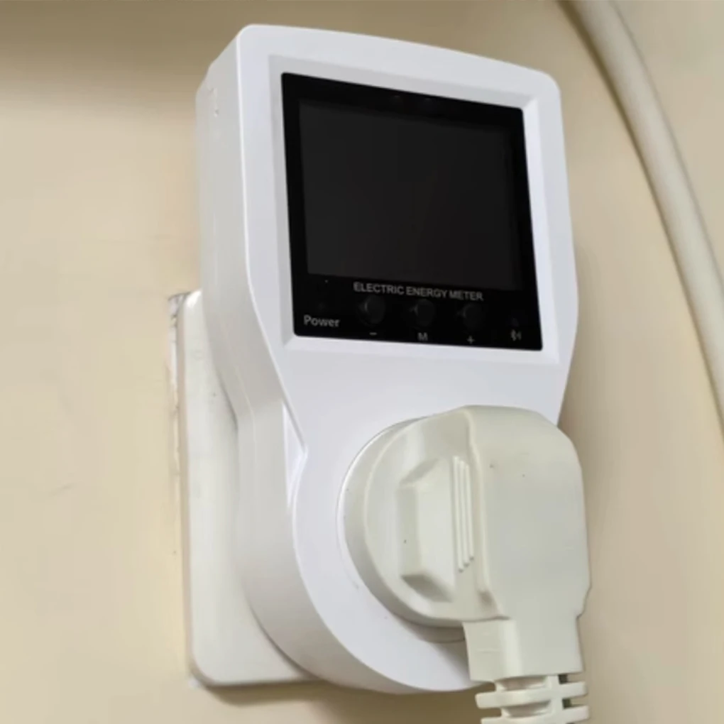 White Energy Metering Socket LCD Display Wifi Networking Overpower Protection Five Plug Types Are