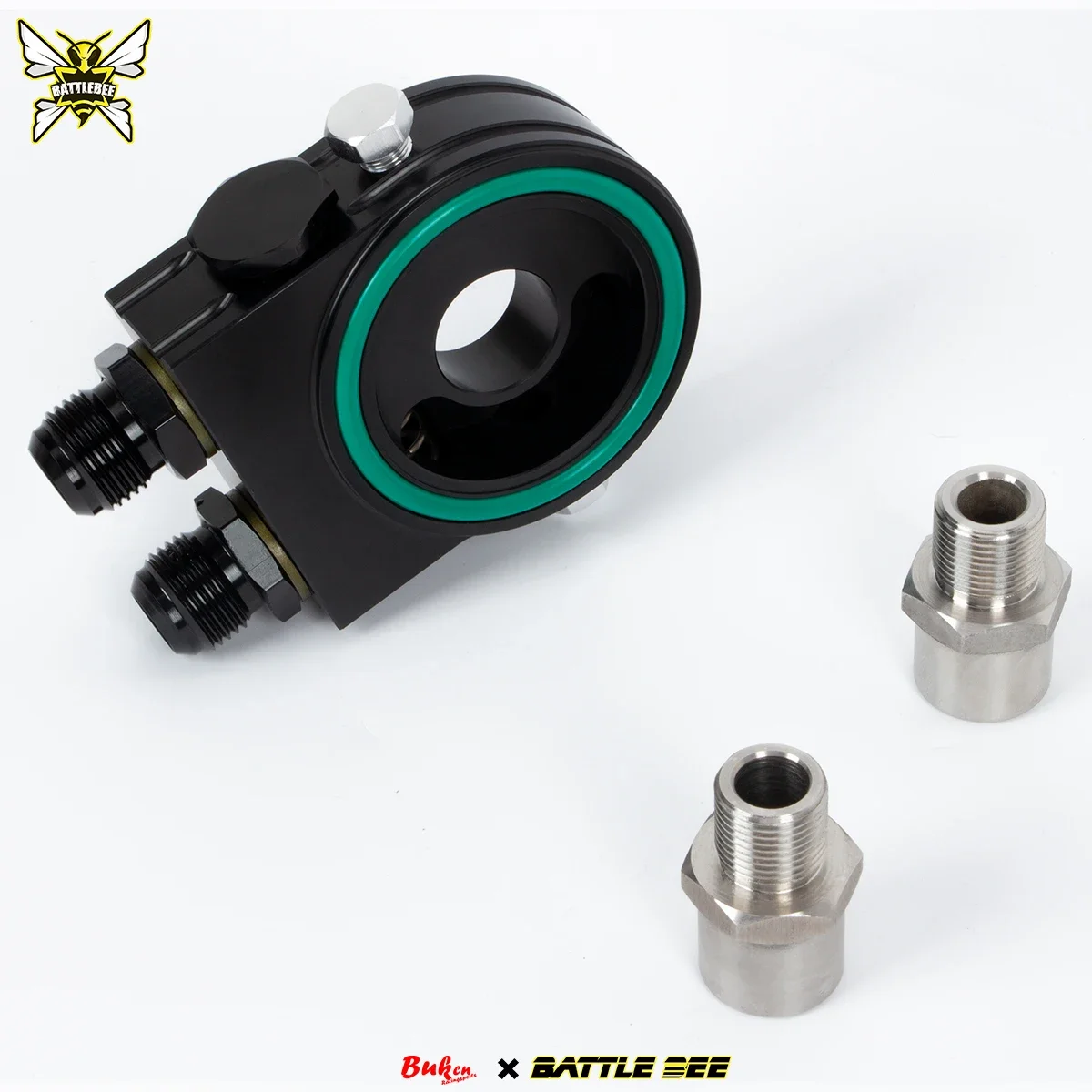 Battlebee Universal Engine Oil Cooler Thermostat Adapter 80MM Universal Custom  for Cooling System BB-OFA-017