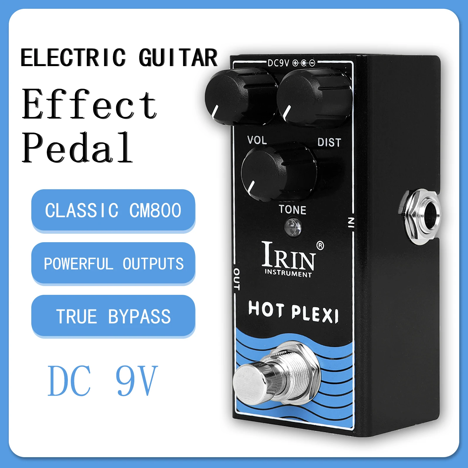 IRIN RF-13 Hot Plexi Electric Guitar Effect Pedal Classic CM800 Powerful Outputs Effect True Bypass Pedal Guitar Accessories