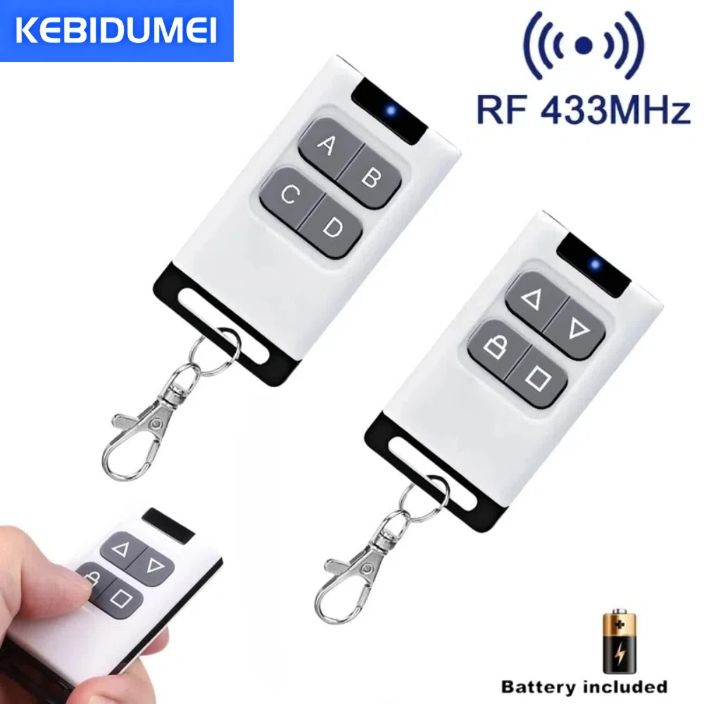 433MHZ Universal Garage Door Opener Remote Control Auto Copy 433.92MHZ Code Grabber Clone Gate Key Fob Command Hand Transmitter