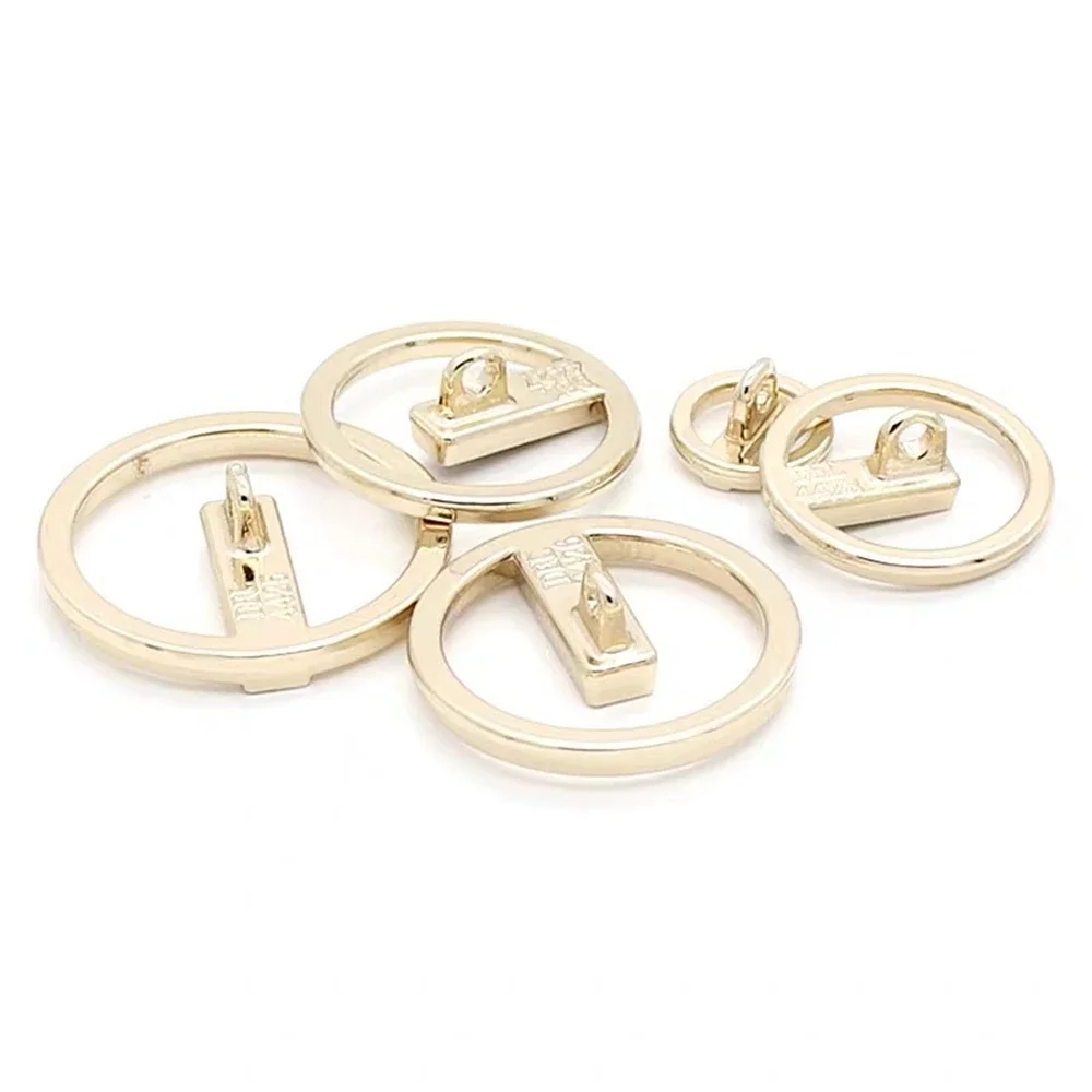 Set of 10, Fashion Hollow Lines Round Metal Buttons, Shirt Coat Suit Jacket Buttons Simple Hollow Decorative Buttons, 10/18/23mm