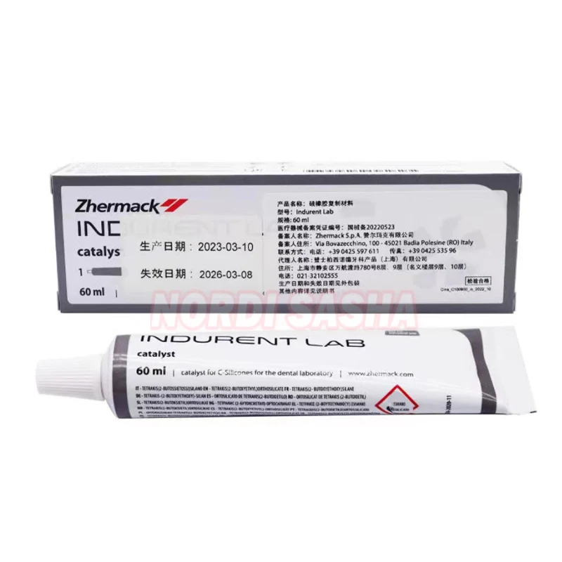 60ml/Tube Dental Lab Zhermack Indurent Gel Catalyst for Silicone Rubber Impression Material