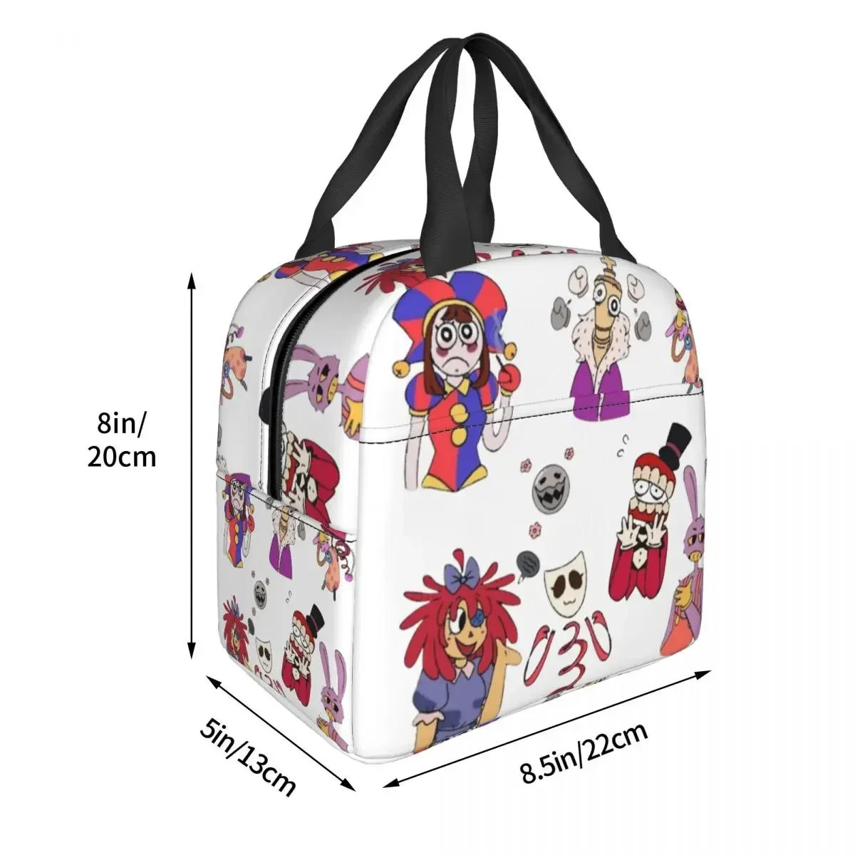 The Amazing Digital Circus Kinger Justin Bieber Bolsa de almuerzo aislada Bolsa térmica Contenedor de comida Caja de almuerzo portátil Tote School