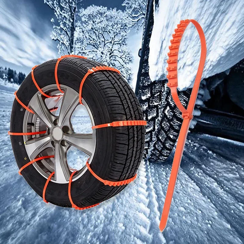 

10Pcs Car Winter Tire Wheels Snow Chains Wheel Tyre Cable Belt Winter Outdoor Emergency Chain Snow Tire Anti-skid Chains