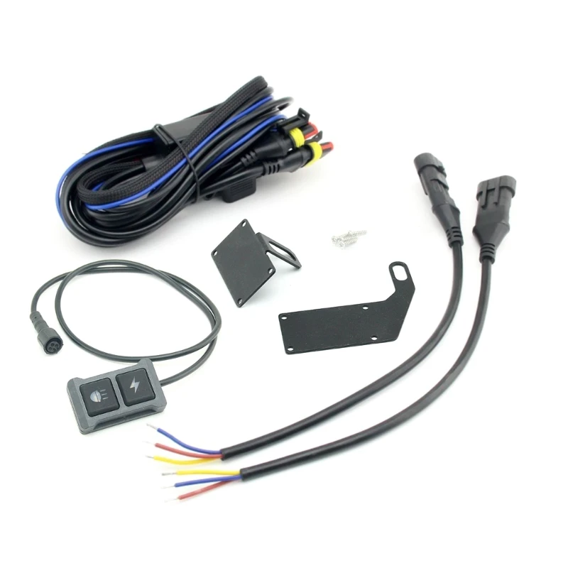 

Motorbike LED Spotlight Fog Light Wiring Harness Cable Relays Wire High And Low Beam with Controller