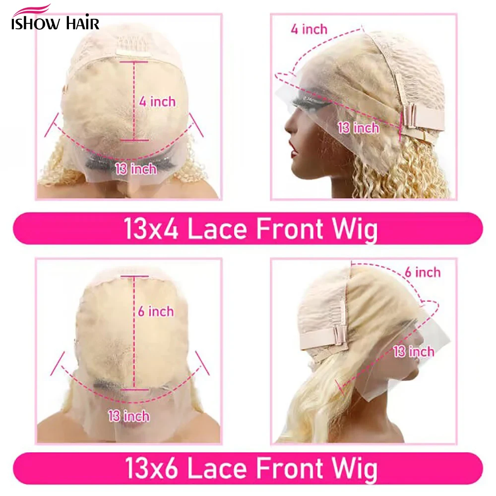 Ishow شقراء 613 باروكة من شعر طبيعي 13x6 الدانتيل الجبهة شعر مستعار مستقيم Hd الدانتيل الباروكة الأمامية 13x4 العظام شعر مستعار مستقيم قبل قطعها للنساء