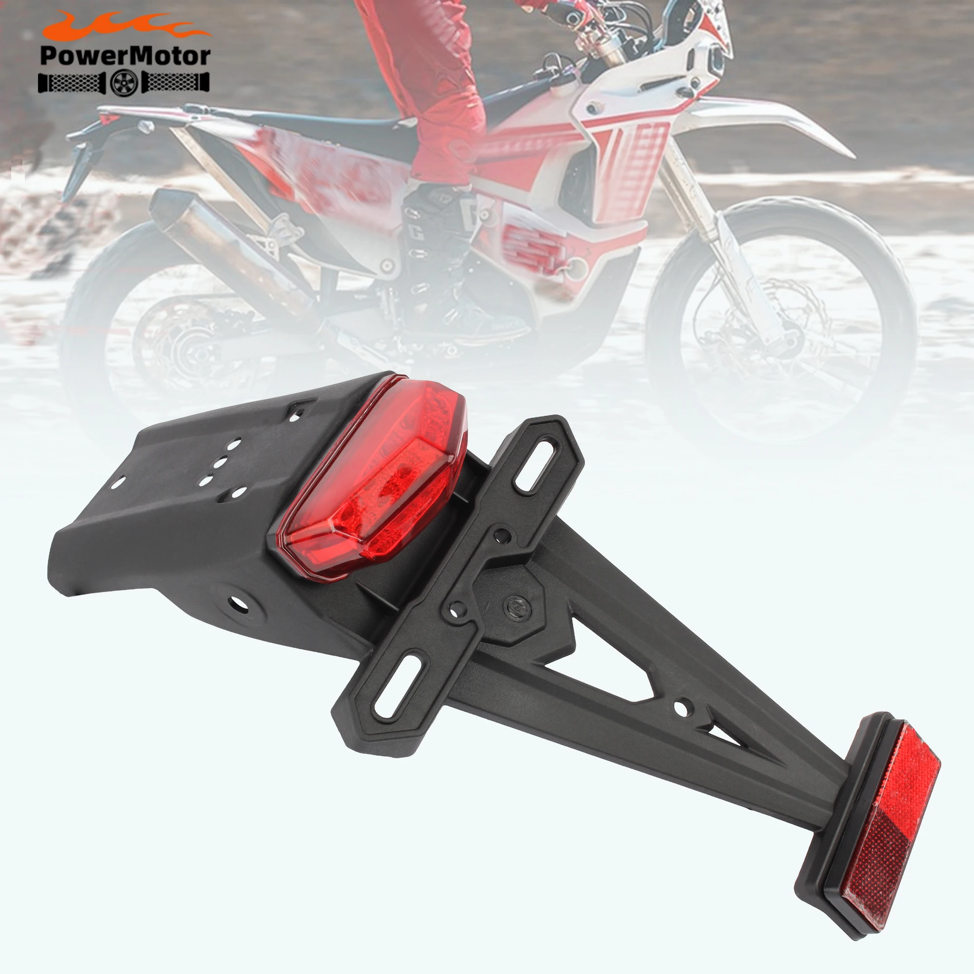 

Enduro Motorcycle Taillights Bracket Assembly Brake Lamp License Plate Light Motocross Modification Universal Accessories