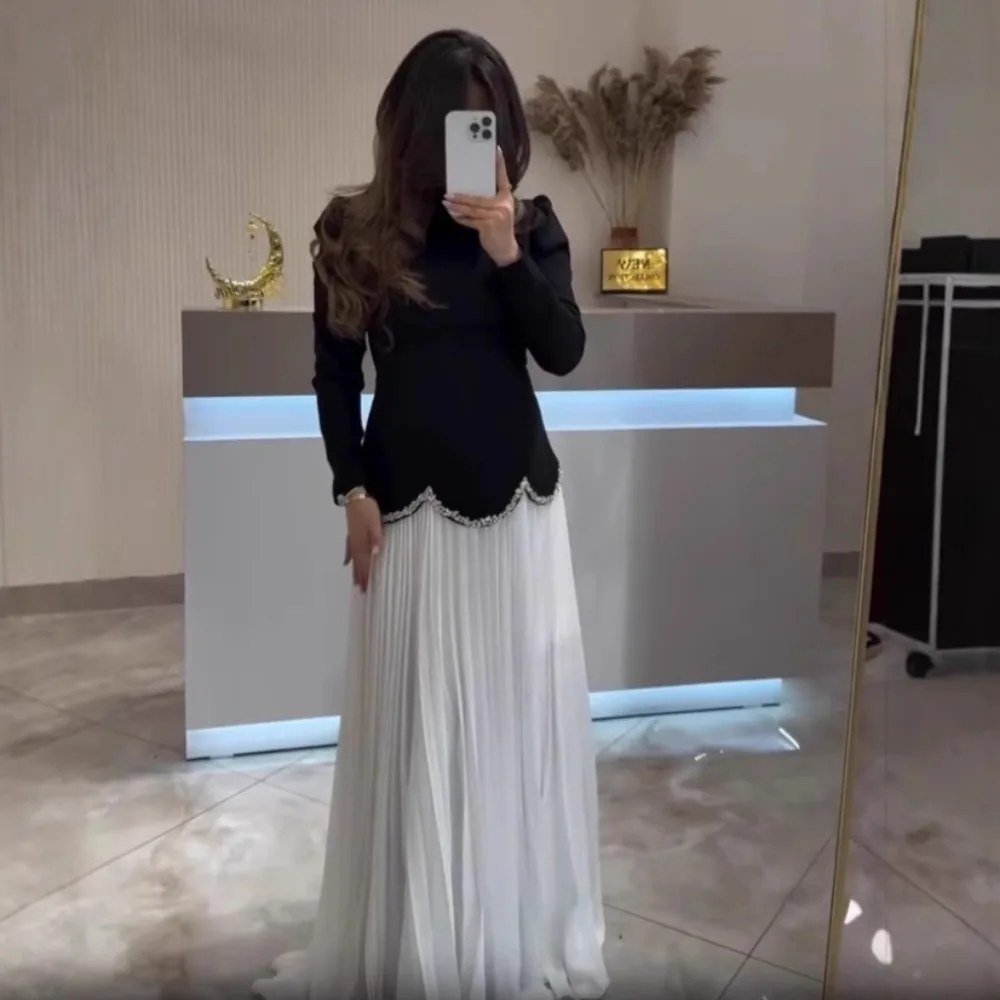 

Плиссированный костюм с юбкой, женский праздничный комплект из 2 предметов, топ, длинные юбки, наряды, нерегулярные топы, квадратный воротник, складки, осень 2024, ансамбль