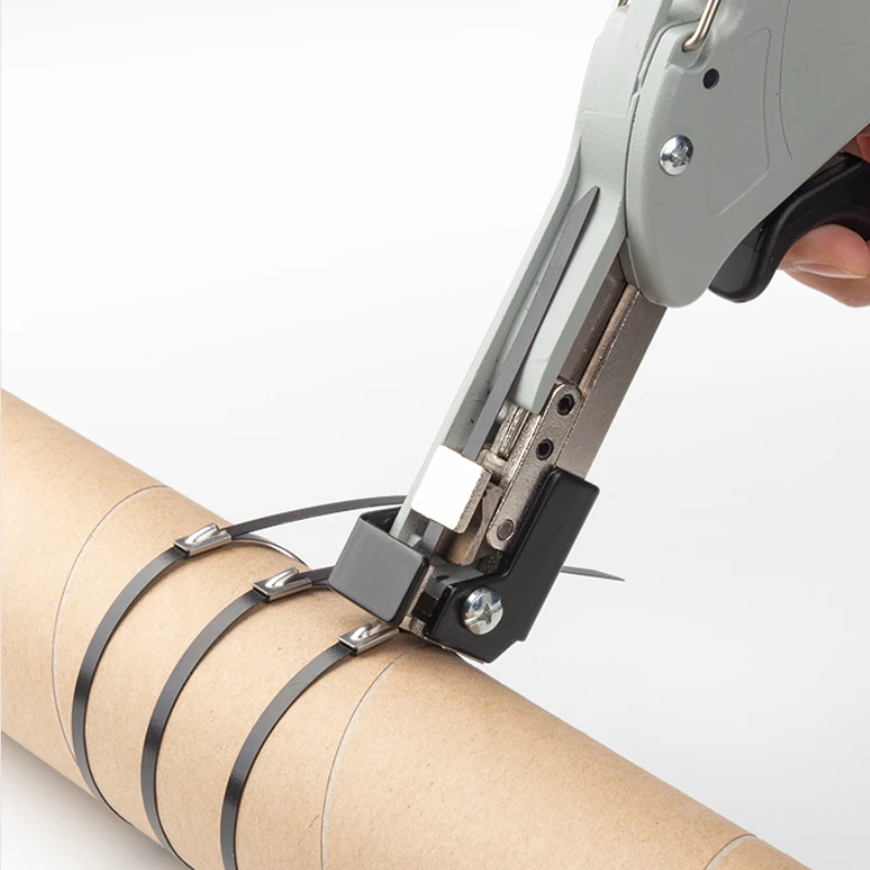 مسدس ربط كابل من الفولاذ المقاوم للصدأ ذاتي القفل-أداة تعبئة بحرية أوتوماتيكية مع شداد وكماشة ربط كابل للتثبيت #4