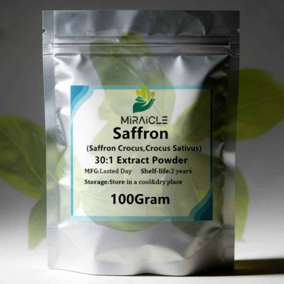 

Customized Natural Saffron Crocus Extract Powder with Aluminum Foil Bag Packing Double Deck Plastic Bag for Global Distributors