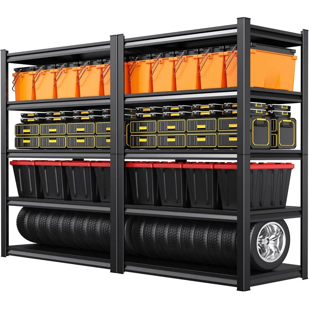 

5-ярусный регулируемый металлический стеллаж для гаража, кладовой и склада, 45,7 Ш x 19,7 Г x 71,2 В