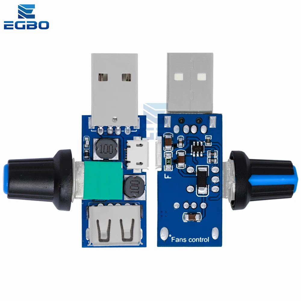 EGBO DC 4V-12V 5W XY-FS USB Fan Stepless Governor USB Fan Speed Controller Multi-Gear Auxiliary Cooling Tool