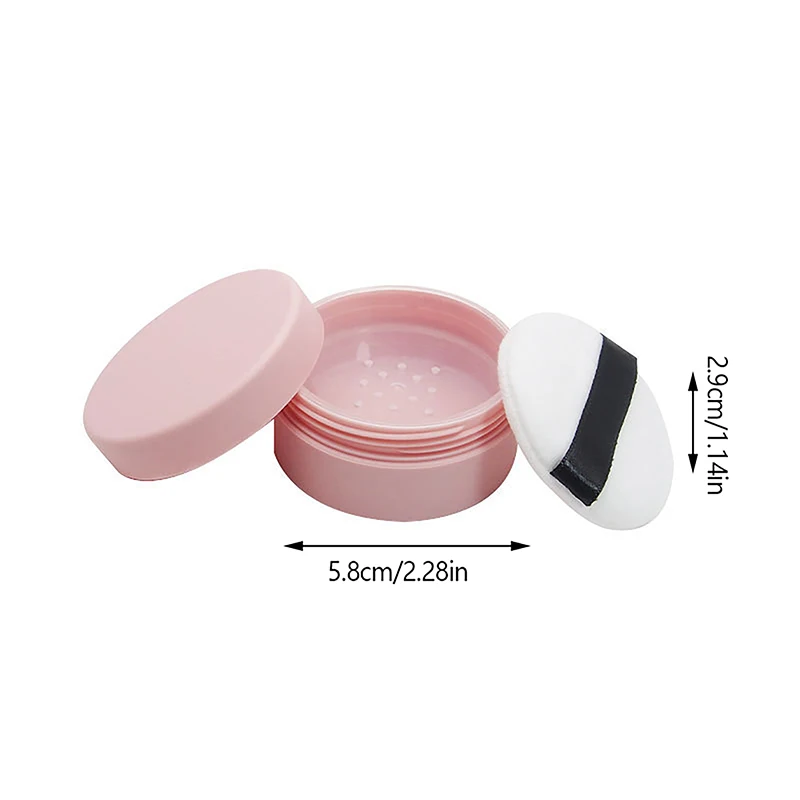 1Pcs Empty Cosmetic Packaging Box Jar Sifter Rose Gold Cosmetic Compact MakeupTravel Case Container With Sponge