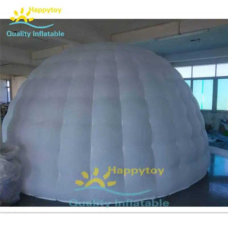 10 Meters Diameter White Large Dome Tentled Large Inflatable Igloo Tent For Sale