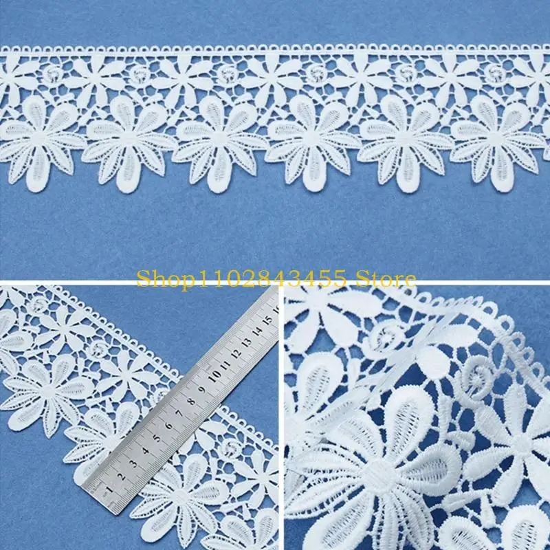 49mc 10 ярдов белая кружевная лента Woven Band Кружевая свадебные принадлежности Diy ручной одежды