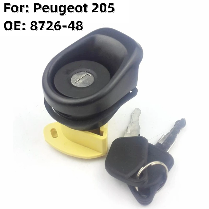 FLYBETTTER OEM pokrywa bagażnika Cylinder blokujący Auto Cylinder zamka drzwi Cylinder blokujący dla Peugeot 205 8726-48 872648 z 2Pcs klucz