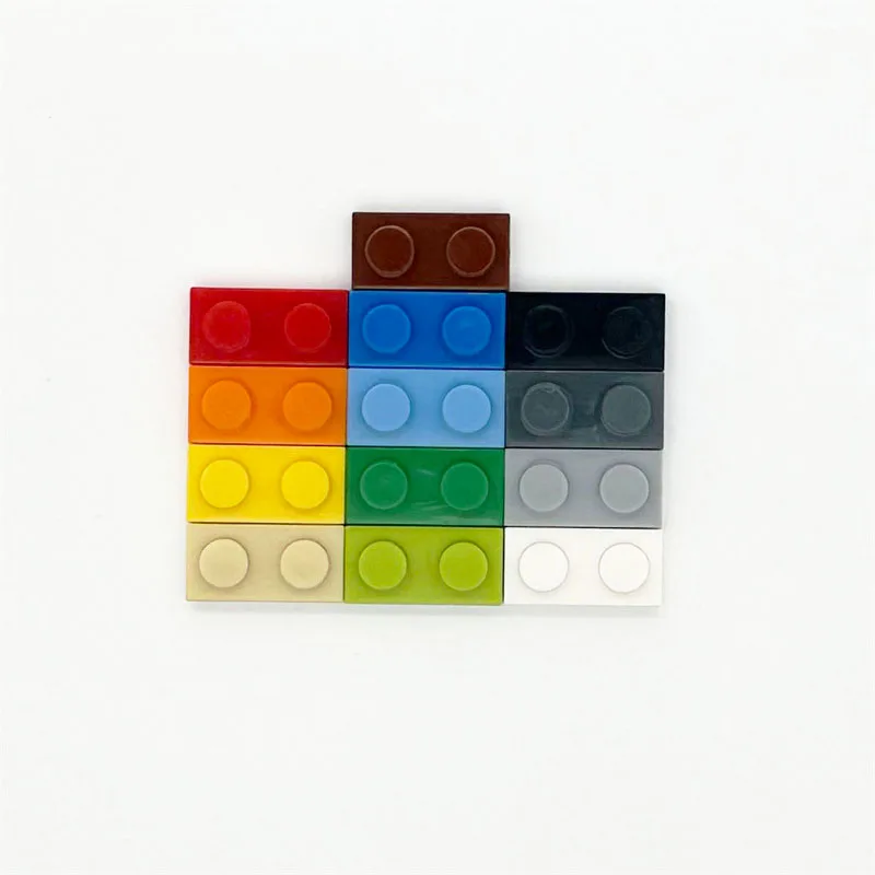 

Moc Building Blocks Thin Figures Bricks 1x2 Dots Color Educational Creative Size Compatible With 3023 Toys for Children