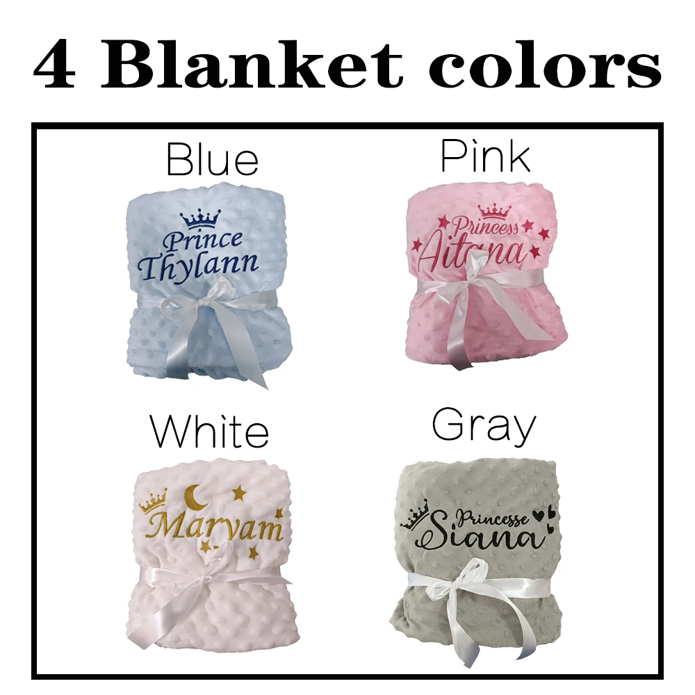 Name Personalized Cashmere Baby Blanket Swaddle Wrap Toddler Crib Bed Stroller Blanket Birthday Gift For Newborn Girls Boys