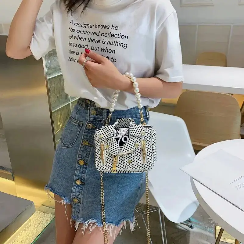Jacket Shape Shoulder Bag Design Pearl Handle Totes Women Fashion Tend Handbag Shoulder Bag Crossbody Bag Female Bolsa