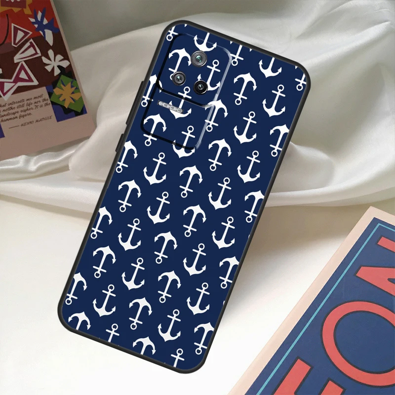 Anchor Boat Case For Xiaomi 13 14 Ultra 11T 12T 13T Pro 12 Lite POCO X6 M6 Pro X3 X4 X5 M5s F3 F5 Cover