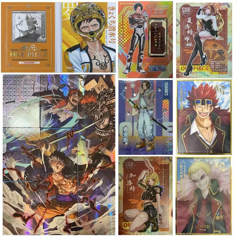 Anime ONE PIECE Shanks Eustass Kid Portgas D Ace Kozuki Hiyori Vinsmoke Reiju collection card Children's toys Board game card