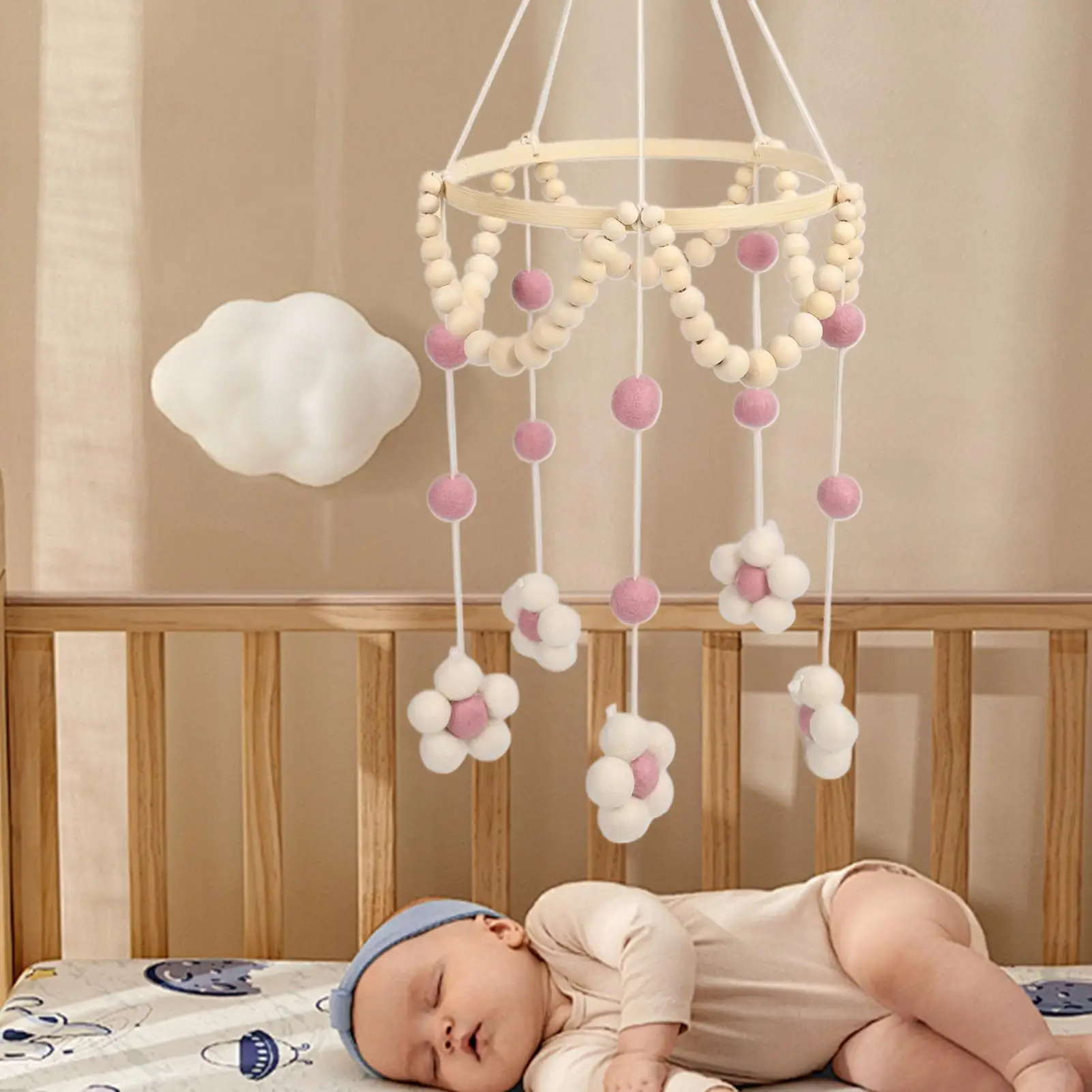 ベビーベッド用モバイルウィンドチャイム、吊り下げ式おもちゃ、装飾ウィンドチャイム、保育園、ベビーベッド、男の子、女の子、ベッドサイド、プレイペン用