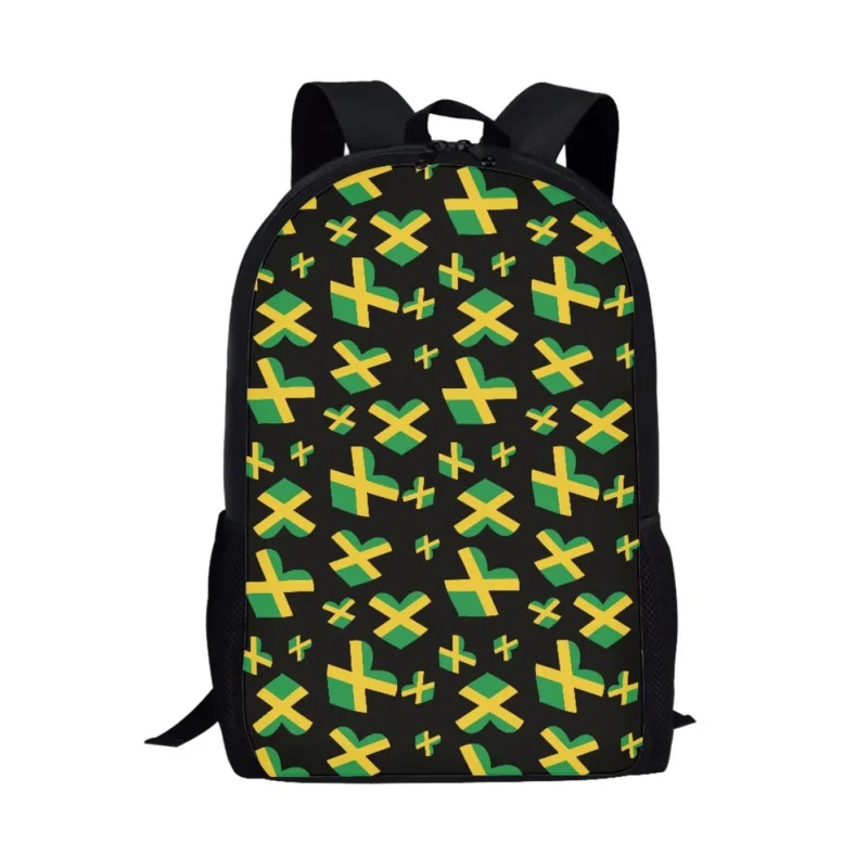 Sac à dos imprimé Jamaican Feel pour enfants, sac d'école pour étudiants, sac de livre pour garçons, sac pour ordinateur portable 03/Casual, sacs à dos de voyage