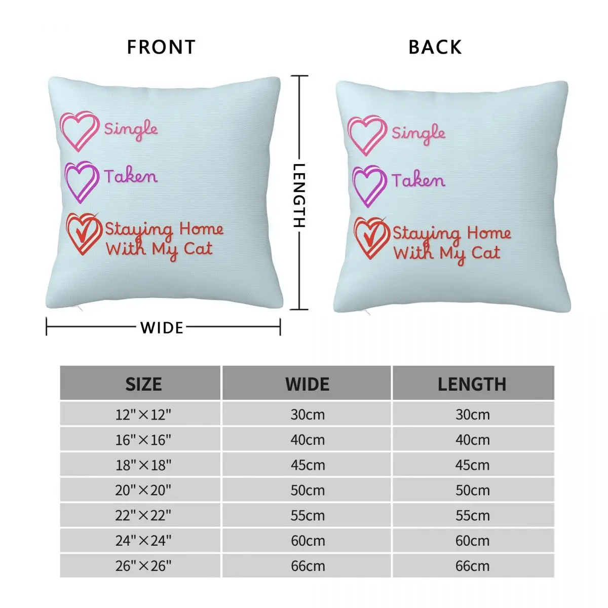 Staying Home With My Cat Pillowcase Polyester Linen Velvet Creative Zip Decor Pillow Case Room Cushion Cover