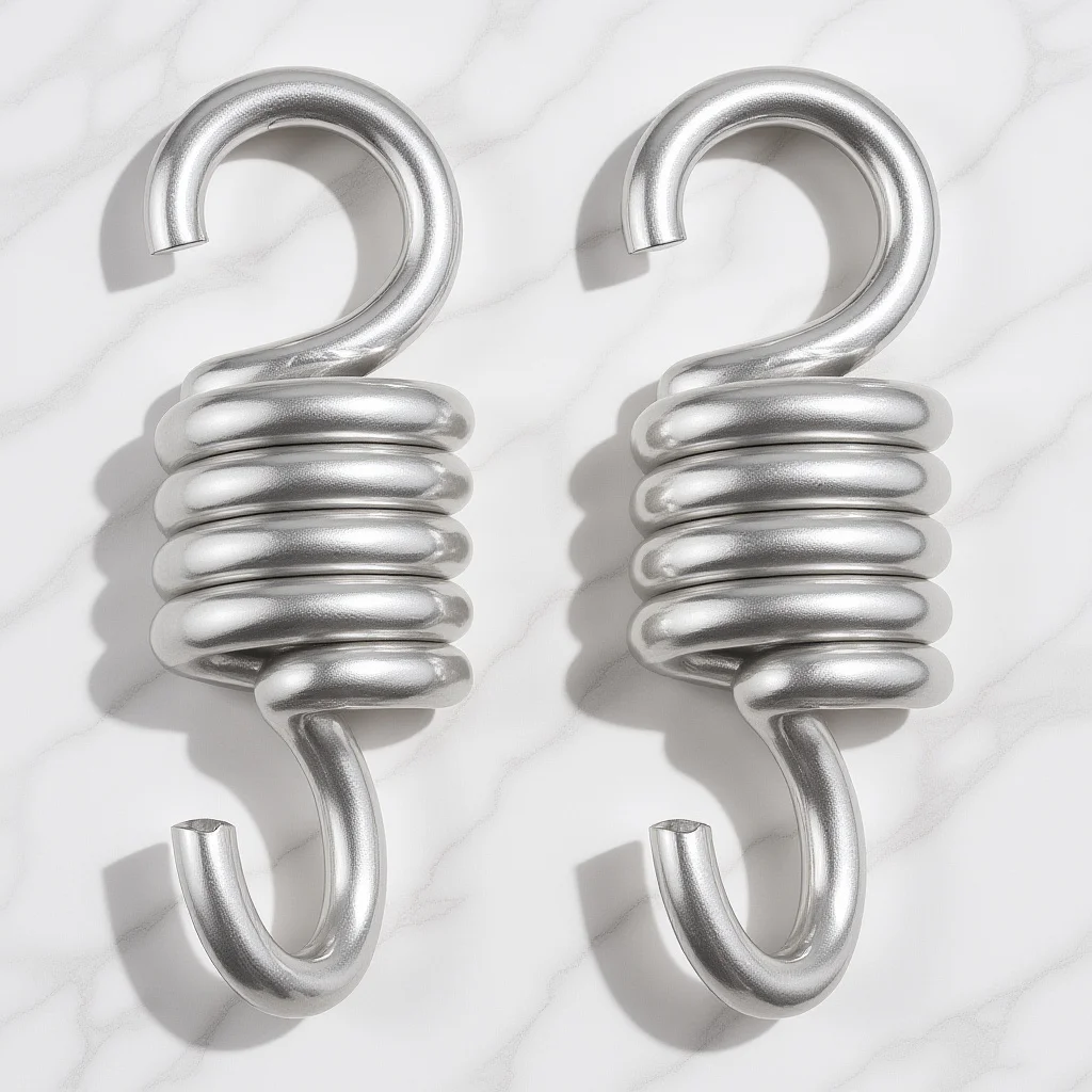 2 قطعة نوابض متأرجحة من الفولاذ المقاوم للصدأ شديدة التحمل لكرسي أرجوحة الشرفة معلقة وأجهزة بديلة طقم زنبركي مزدوج #6