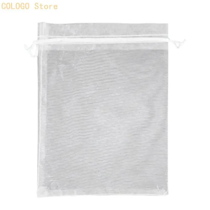100Pcs Breathable Fruit Protective Bags with Drawstring Penetrating Fruit Bags Fruit Tree Fruit Cover Replacement D0LD