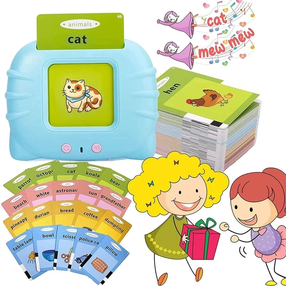 Baby Early Education Flash Card Machine Talking Language Audio Book Toy Learning English Electronic Machine Interactive Toys