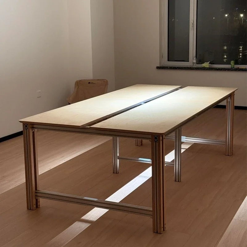 Aluminum Profile Birch Ocean Board Desk Computer Desk