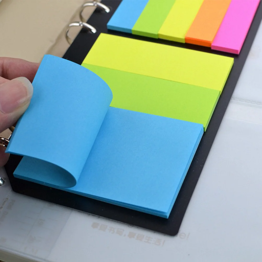 2 Books Binder Stickers A6 Compact Waterproof Sticky Tabs Multi-Function Reading Page Markers School Office Book Accessories