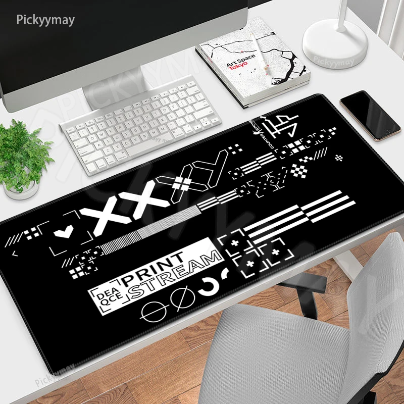 White Mouse Pads PrintStream Computer Gaming Mousepad For CSGO Big Desk Pad 100x50cm Large Gamer Mousepads Mouse Mat Table Mats