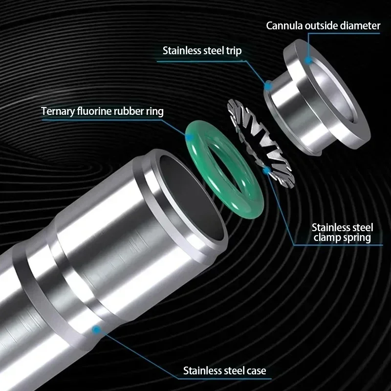 304 Stainless Steel Double Ferrule Quick Twist Through Board Fitting Straight Connector PU Hose To Hard Tube Pneumatic