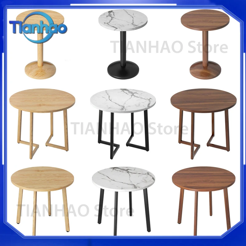 9U Round Table and Chair Set for Fast Food Restaurant Snack Bar Apartment Milk Tea Shop Cafe Noodle Shop