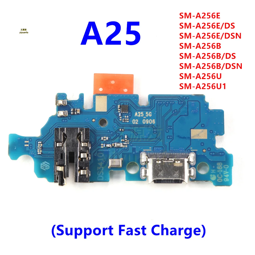 For Samsung Galaxy A25 5G A256 A256B SM-A256E A256U USB Type-C Dock Charger Port Fast Charging Port Board Flex Cable