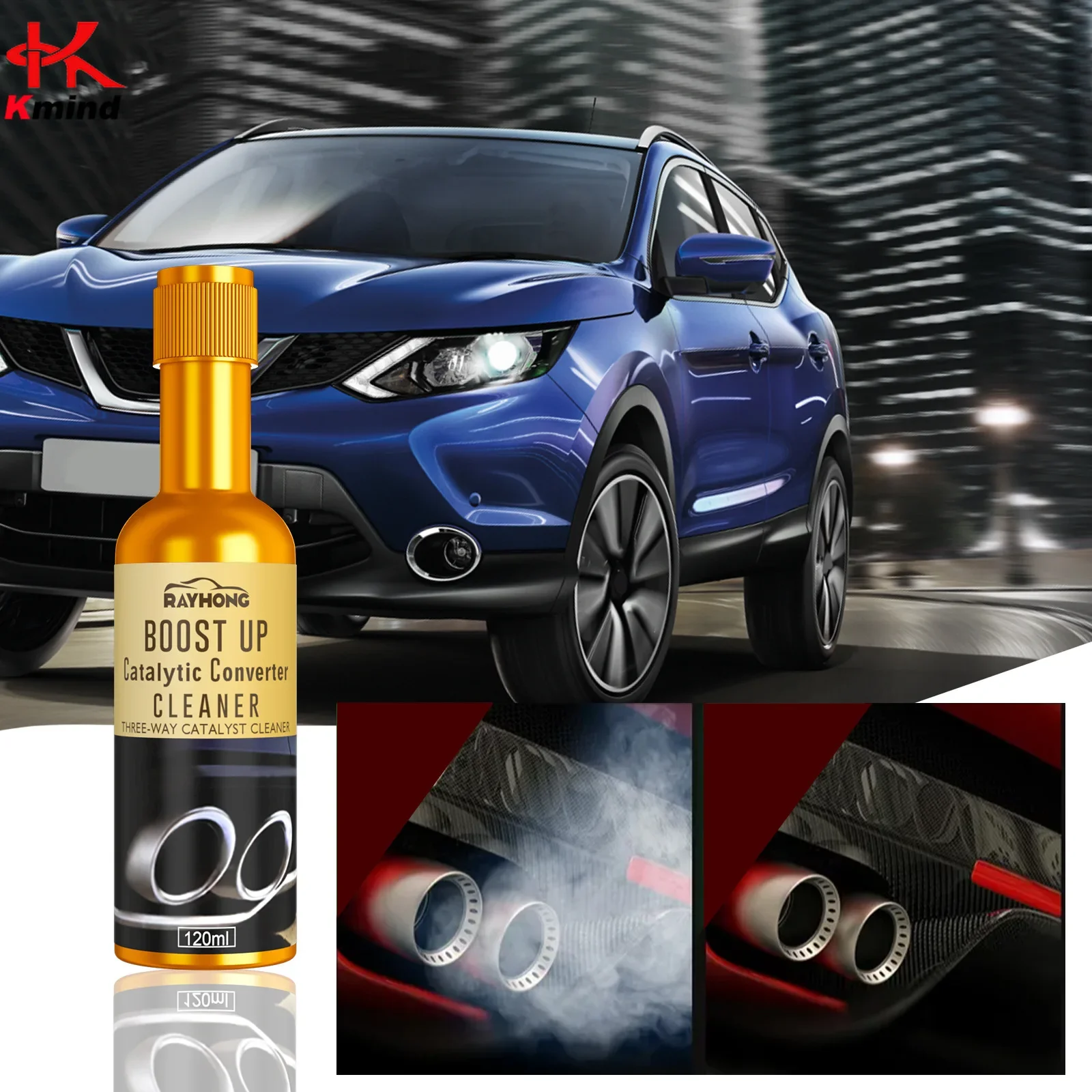 Automotive Three-way Catalytic Cleaner Engine Internal Cleaning Exhaust Carbon Removal Cleaner