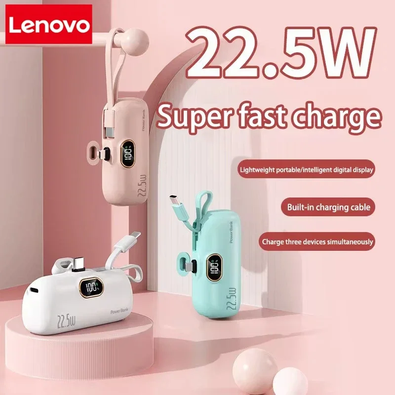 Lenovo Mini Convenient Mobile Power Bank 30000mAh Portable Fast Charging Suitable For iPhone For Samsung External Battery 2026 view 4