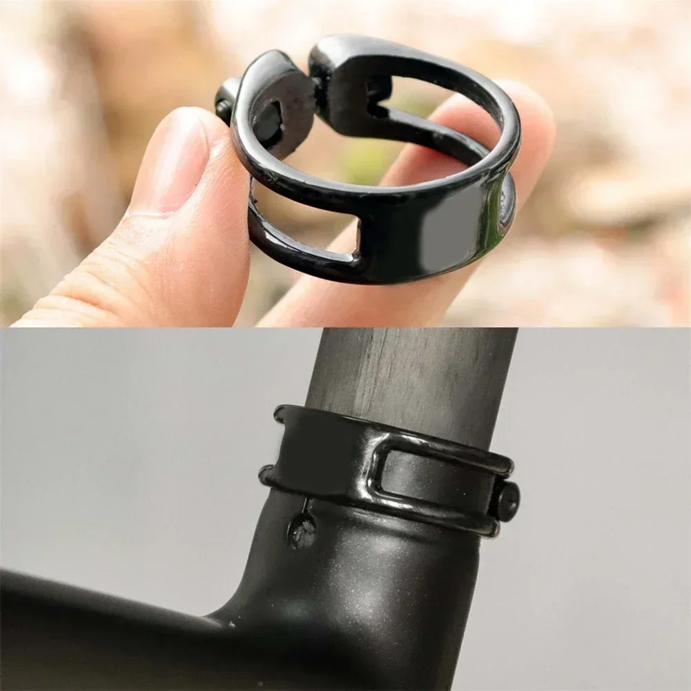 1pc Carbon Fiber Seatpost Tube Clamp 31.8/34.9mm Seat Tube Lock Ultralight Mountain Road Bicycle Seatpost Clip Accessories