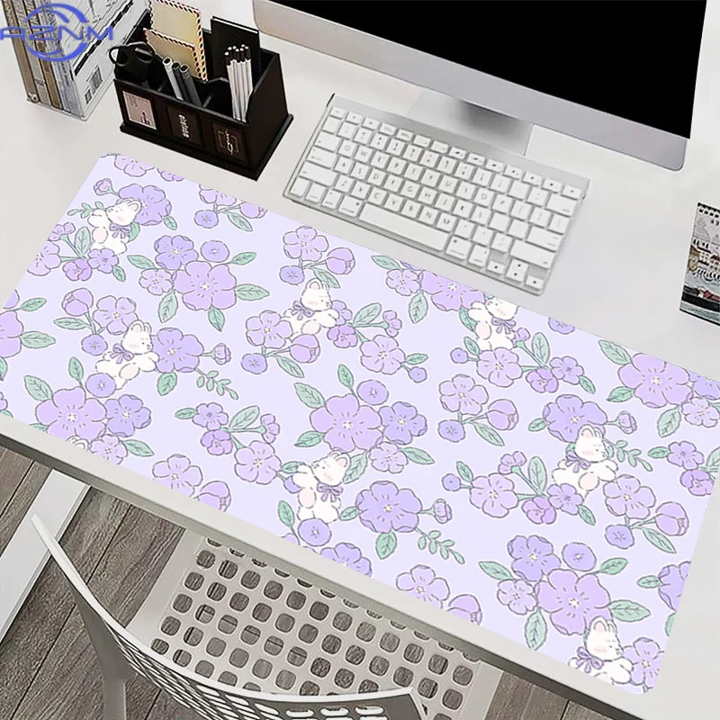 Purple Mouse Pads Computer Accessories Gaming Keyboard Desk Mat Designed specifically Bunny Rabbit Mousepad Cute animal Carpet