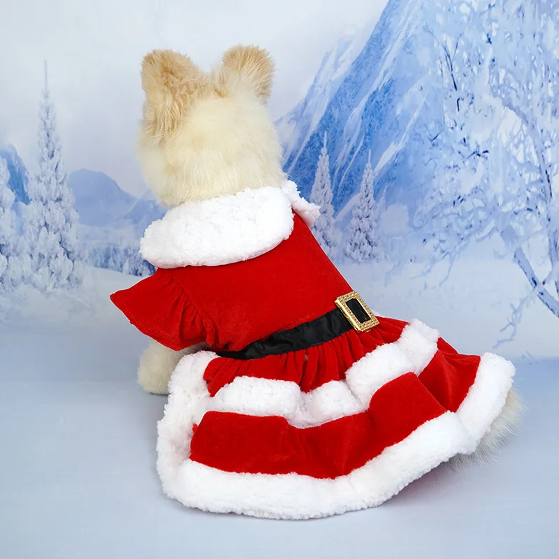 Christmas Dog Dresses For Small Dogs Clothes winter Christmas Cosplay Cat Pet Dog Dress Fancy Princess Puppy XMAS COS CATS Dress