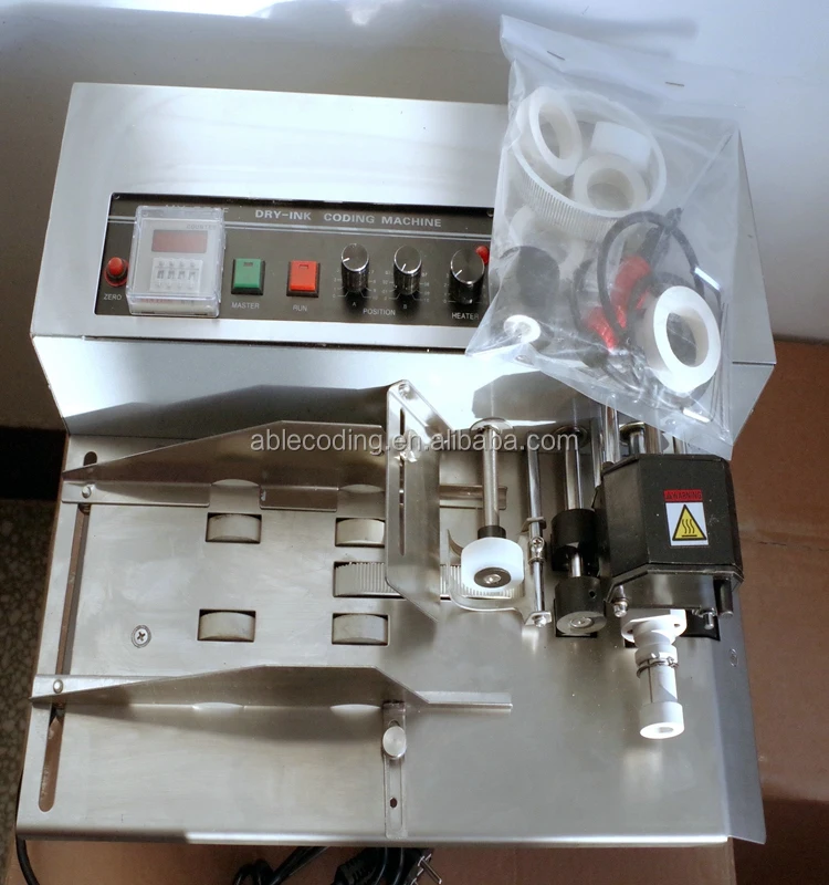 automatic batch number hot ink roll coding machine my-380f plastic bag Film expiry date printer for dates code