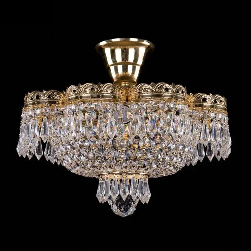 European Crystal Lamps sell well in Czech Glass Silver-plated Bronze Lamps Villa Club